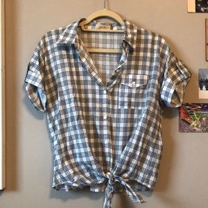 Knotted Button Down Shirt